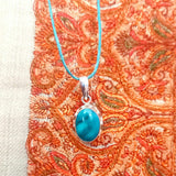 Pendentif turquoise & argent