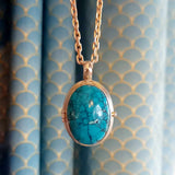 Pendentif turquoise & argent 125€