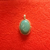 Pendentif turquoise & argent 125€