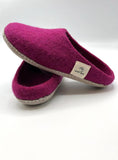 Chaussons en laine feutrée - Orange - Fabrication artisanale au Népal