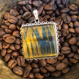 Pendentif Oeil du Tigre & argent