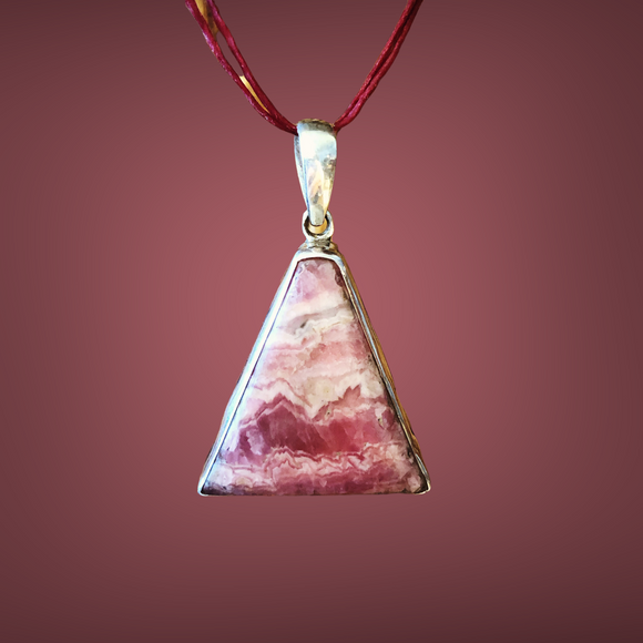 Pendentif en Rhodochrosite et argent